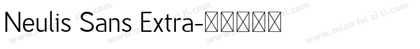 Neulis Sans Extra字体转换